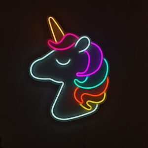 🦄 Unicorn Jednorożec LED Neon - lampka nocna na ścianę / unicorn led