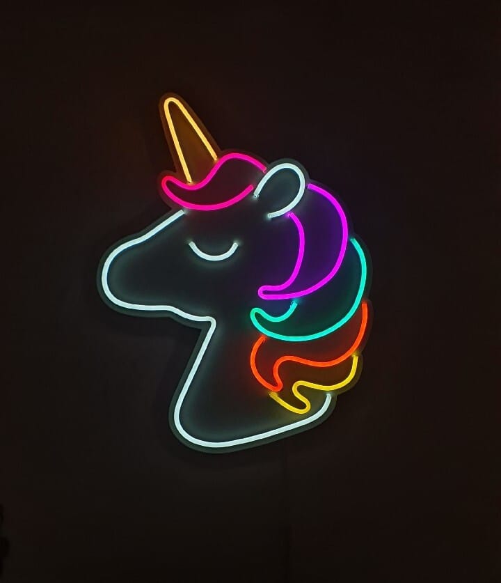 🦄 Unicorn Jednorożec LED Neon - lampka nocna na ścianę / unicorn led