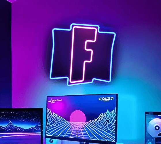 Neon Fortnite LED Dla gracza / gamer / dekoracja ścienna / ozdoba / prezent