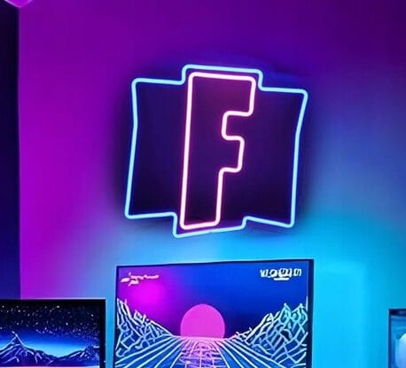 Neon Fortnite LED Dla gracza / gamer / dekoracja ścienna / ozdoba / prezent - obrazek 2