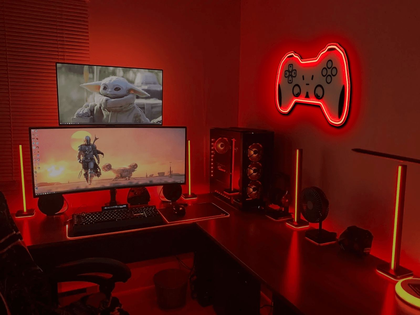 🎮 Gamepad / Pad do gier LED Neon - Pokój gracza – dekoracja ścienna lampka nocna ozdoba - obrazek 2